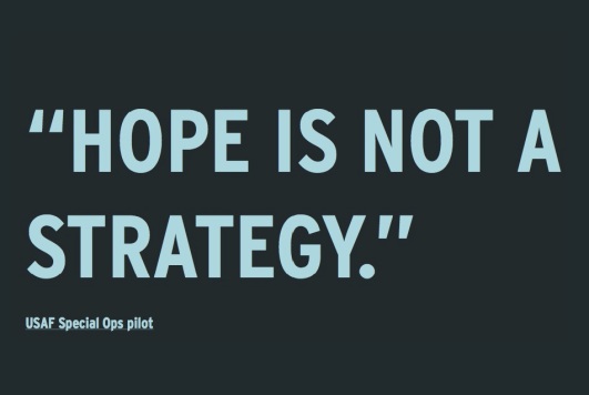 Hope is not a strategy  ~  #success #life #quote #taolife